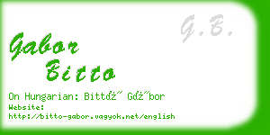 gabor bitto business card